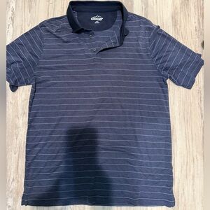Glacier Navy Striped Polo Shirt